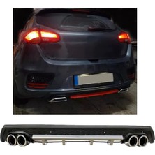 Oto h.i.t. Kia Ceed Uyumlu Body Kit Difüzör 4 Çıkış Yuvarlak Gri Model 3