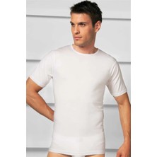 Brand Erkek Pamuklu Kısa Kol Geniş Yaka Klasik Fanila T-Shirt (2510)