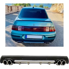 Oto h.i.t. Lada Vega Uyumlu Body Kit Difüzör 4 Çıkış Yuvarlak Gri Model 3