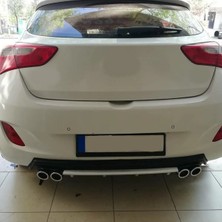 Oto h.i.t. Hyundai I30 Uyumlu Body Kit Difüzör 4 Çıkış Yuvarlak Gri Model 3