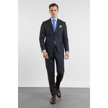 İmza Lacivert Kırlangıç Yaka 6 Drop Slim Fit Tam Astar Esnek Takım Elbise 1001260153