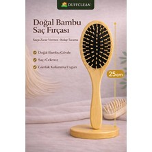 Duff Clean Bambu Uçlu Saç Fırça Ahşap Saç Fırçası Ahşap Tarak