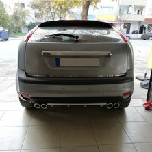 Oto h.i.t. Ford Focus 2 Hatchback Uyumlu Body Kit Difüzör 4 Çıkış Yuvarlak Gri Model 3