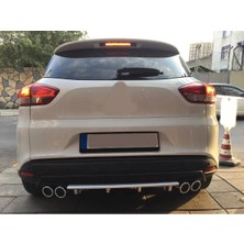 Oto h.i.t. Renault Clio 4 Station Uyumlu Body Kit Difüzör 4 Çıkış Yuvarlak Gri Model 3