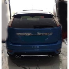 Oto h.i.t. Ford Focus 2,5 Hatchback Uyumlu Body Kit Difüzör 4 Çıkış Yuvarlak Gri Model 3