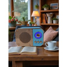 Nostaljik Görünümlü Retro Radyo Tf Kart Bluetooth USB Fm Radyo Destekli Küçük Boy Nostalji Radyo