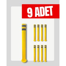 UZM PARK 9 Adet Metal Otopark Demir Duba Delinatör Sabit Park Bariyeri Park Engel Demiri 100 cm