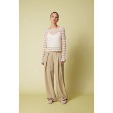 Nisan Triko Pileli Palazzo Pantolon