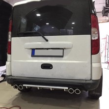 Oto h.i.t. Fiat Doblo D2 Uyumlu Body Kit Difüzör 4 Çıkış Yuvarlak Gri Model 3