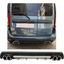 Oto h.i.t. Dacia Logan Statıon Uyumlu Body Kit Difüzör 4 Çıkış Yuvarlak Gri Model 3