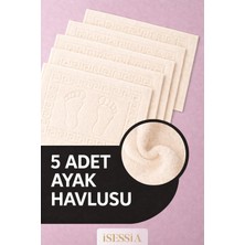 Isessia Serra 5 Adet %100 Pamuk En Iyi Emici Ayak Havlusu | Konforlu Banyo Paspası | 50X70CM