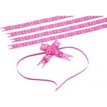 Papirüs Pembe Kalpler Küçük Boy Pratik Kurdele (100 Adetlik Paket)