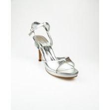 Kırcalı Miss Park Moda 1301 Gümüş Ince Topuklu Abiye Kadın Ayakkabı