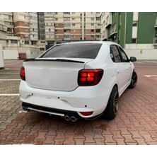 Oto h.i.t. Renault Symbol 12-20 Uyumlu Body Kit Difüzör 4 Çıkış Yuvarlak Gri Model 3