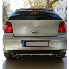 Oto h.i.t. Volkswagen Polo 04-09 Uyumlu Body Kit Difüzör 4 Çıkış Yuvarlak Gri Model 3