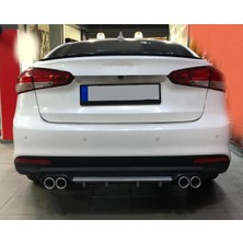 Oto h.i.t. Kia Cerato Uyumlu Body Kit Difüzör 4 Çıkış Yuvarlak Gri Model 3