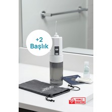 Clear One ClearOne Şarjlı Taşınabilir Ağız Duşu + 2'li Başlık Seti Yerli Üretim 4 Modlu 220ml Su Haznesi