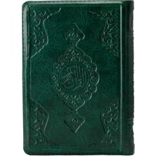 Asa Store 2 Renkli Yeşil Çanta Boy Kur'an-I Kerim (Yaldızlı-Kılıflı) 2 Renkli Kuranı Kerimler