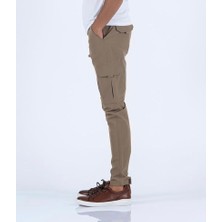 Attack Erkek Bej Kargo Pantolon Slim Fit Çok Cepli Günlük & Outdoor Pantolon