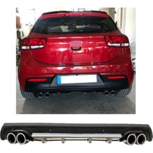 Oto h.i.t. Kia Rio Mk3 Uyumlu Body Kit Difüzör 4 Çıkış Yuvarlak Gri Model 3