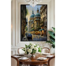 Artan Gallery Italyan Kadife Avrupa Şehir Manzarası Tablo – Yağlı Boya Görünümlü | Ahşap Çerçeveli