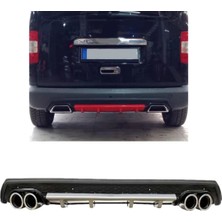 Oto h.i.t. Volkswagen Caddy Mk2 Uyumlu Body Kit Difüzör 4 Çıkış Yuvarlak Gri Model 3