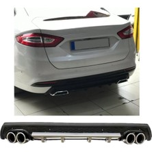 Oto h.i.t. Ford Mondeo Uyumlu Body Kit Difüzör 4 Çıkış Yuvarlak Gri Model 3
