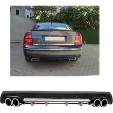 Oto h.i.t. Skoda Superb Uyumlu Body Kit Difüzör 4 Çıkış Yuvarlak Gri Model 3