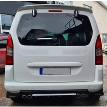 Oto h.i.t. Peugeot Partner Uyumlu Body Kit Difüzör 4 Çıkış Yuvarlak Gri Model 3