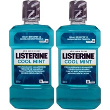 Listerine Cool Mint 500 ml x 2 Ferah Nefes ve Ağız Hijyeni İçin Etkili Ağız Gargarası