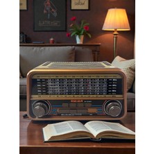 Nostaljik Görünümlü Retro Radyo Tf Kart-Bluetooth- Usb- Fm Radyo Destekli Nostalji Radyo