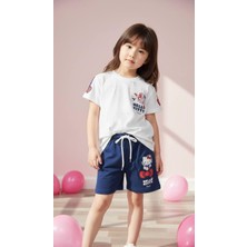 Cg Kids Kuromi Hello Kitty Kız Çocuk Alt Üst Takım Süper Kalite Kumaş Sırt Baskı Detay