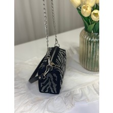 Taşlı Silindir Mini Omuz & El Çantası