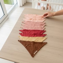 %100 Pamuk 4 Katlı Yumuşak Fular Önlük 10LU Kız Set