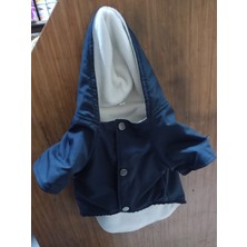 Pet Önü Çıt Çıtlı Kapüşonlu Su Geçirmez Kedi-Köpek Yağmurluk M Beden