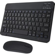 Maxgo 3159 Bluetooth Klavye Mouse Seti Şarjlı Türkçe Tüm Tablet ve Telefonlar ile Uyumlu Siyah