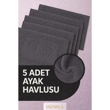 Isessia Serra 5 Adet %100 Pamuk En Iyi Emici Ayak Havlusu | Konforlu Banyo Paspası | 50X70CM
