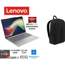 Lenovo ıdeapad Slim 5 Amd Ryzen 7 7735HS 16GB Ram  512GB SSD W11 Pro 13.3 Inç 83J2004STR Duddi Çanta