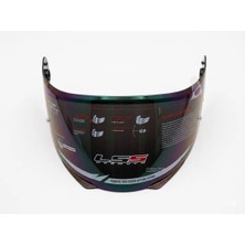 L55 Açılır Çeneli Kask Uyumlu Yedek Vizör Kask Camı - Siyah (Güneş Korumalı)