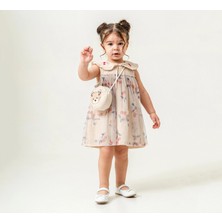 Blumi Kids Cherry Nakış Detaylı Müslin Elbise ve Çanta Seti