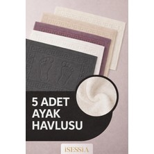 Isessia Serra 5 Adet %100 Pamuk En Iyi Emici Ayak Havlusu | Konforlu Banyo Paspası | 50X70CM