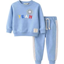 Monvoi Erkek Çocuk Baskılı 2’li Takım (Sweatshirt + Eşofman Altı)