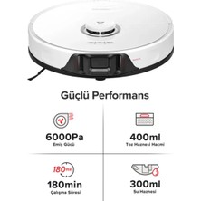 Roborock S8 Sonic 6.000 Pa Emiş Gücü Sonic Titreşimli Mop Lidar Navigasyon Robot Süpürge
