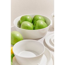 Paşabahçe Solid Porselen Servis Kase Beyaz 23 cm - 1 Adet