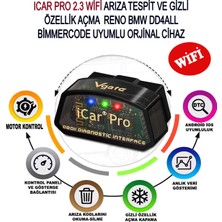Vgate İcar Vgate Icar Pro Wifi Bandrollü Arıza Tespit Gizli Özellik Açma Cihazı DDT4ALL-BIMMERCODE-FORSCAN-CARISTA