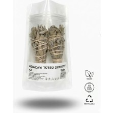 Inka Wood Co. Adaçayı Tütsü Demeti Seti - 2'li Doğal Sarım Adaçayı Demeti