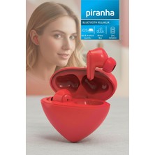 Piranha 9989 Bluetooth Kulak Içi Kulaklık | Kalpli Tasarım Kablosuz Bağlantı Mikrofonlu | Müzik & Arama Destekli