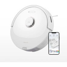 Roborock Q8 Max Beyaz 5.500 Pa Emiş Gücü Duoroller Fırça Lidar Navigasyon Robot Süpürge Beyaz