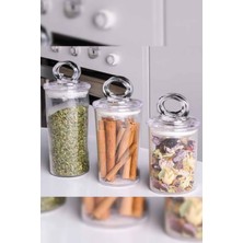 İndecor Houseware Vakumlu Kapaklı Baharatlık Seti | Hava Sızdırmaz Contalı Baharatlık | 3'lü Baharatlık 200-250-300ML