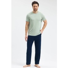 Malabadi Erkek Micro Modal Sıfır Yaka Pijama Takımı